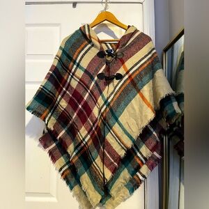 Apt 9  multicolor plaid Warming poncho